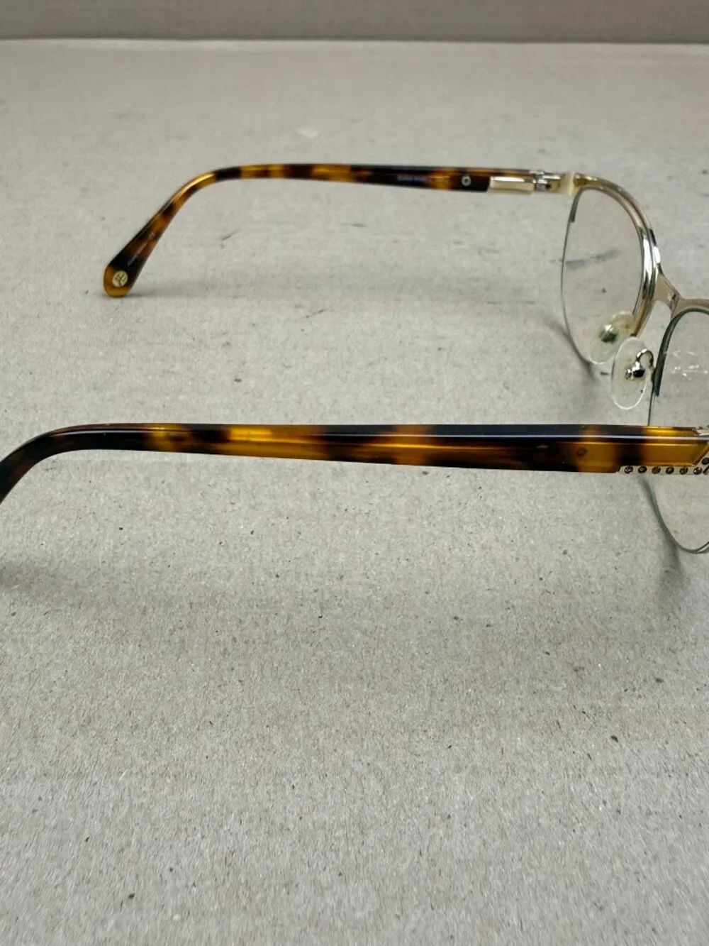 Linda Evans 385 Matte Brown/Gold Eyeglasses Frame Only 54-19 140